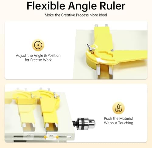 Mini Table Saw, Multifunctional Jewelry Polisher with Flexible Shaft & 750W Motor, 800-10000RPM Bench Grinder Sander for Stone Wood Cutting, Lapidary Craft Tool
