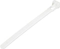 StarTech.com 5"(12cm) Reusable Cable Ties - 1/4"(7mm) Wide, 1-1/8"(30mm) Bundle Dia. 50lb(22kg) Tensile Strength, Releasable Nylon Ties, Indoor/Outdoor, 94V-2/UL Listed, 100 Pack - White, TAA
