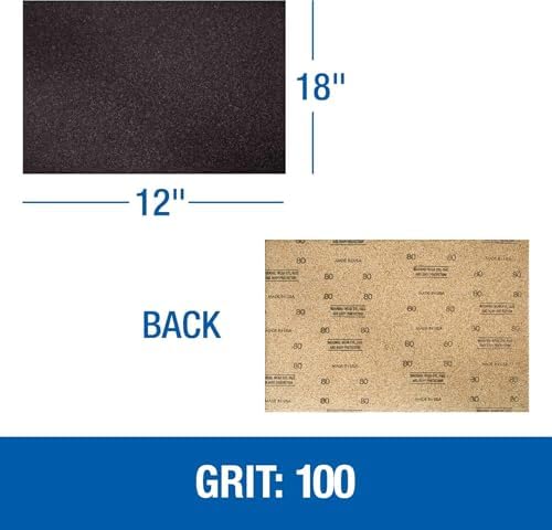Mercer Industries 418020 Silicon Carbide 12" x 18" Floor Sanding Sheets, 20 Grit (20 pack)
