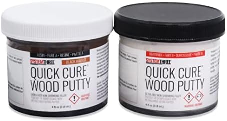SYSTEMTHREE Quick Cure Putty, Black Walnut, 8-oz Kit