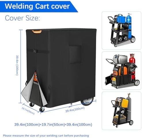 Welding Cart Cover, 600D Waterproof, for 3-Tier TIG MIG Welding Carts