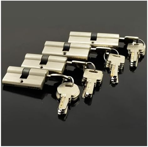 Euro Cylinder Lock,Lock Cylinder Double Open Lock Door Window Security Cylinder Living Room Lock Handle Customized Brass Key Door Barrel Lock(100mm(50 50))
