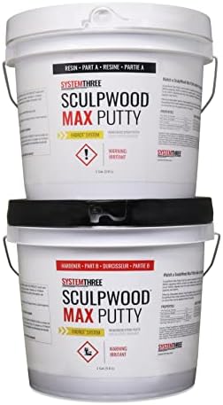 System Three SculpWood Max Putty Epoxy Wood Filler, 2 Gallon Kit
