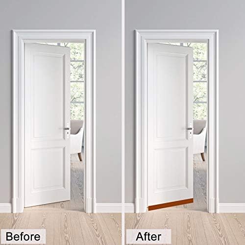 Silicone Weather Stripping 1 inch Width 20 Feet Length, Seal for Door Under Bottom, Gap, Side, Glass Shower Door, Sliding Door,Windows, Brown