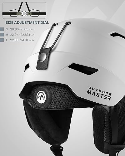 OutdoorMaster Ski & Snowboard Helmet Set with OTG Ski Goggles for Adults