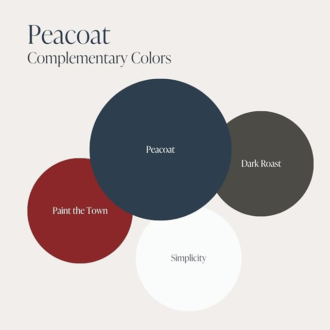 Country Chic All-in-One Chalk Paint for Furniture, Cabinets, Home Decor, Eco-Friendly, Matte Finish, Built-In Primer & Top Coat for Wood, Metal - Peacoat (Navy Blue) - Quart 32 oz (950 ml)