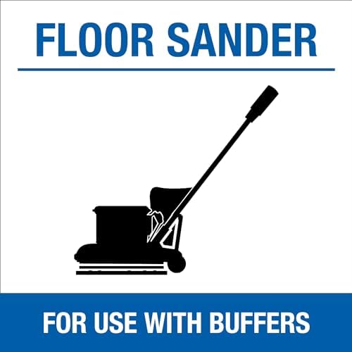 Mercer Industries 427080 Silicon Carbide Floor Sanding Disc, Cloth Back, 17" x 2" Hole, Grit 80X, 20-Pack
