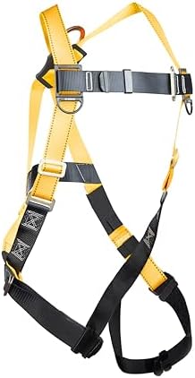 Guardian 00815 Rooftop Safety Kit - 50 ft Vertical Lifeline Assembly | Reusable Temper Anchor | Full Body Harness | Yellow Storage Bucket