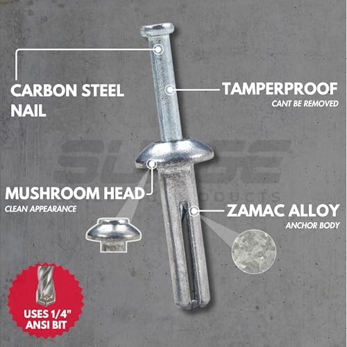 1/4" x 3/4" Hammer Drive Nail in Concrete Anchor (Box of 100)
