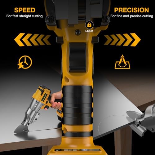 Cordless Metal Shears Compatible with Dewalt 20V Max Battery, 14GA Cutter