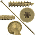14 x 8 Bronze Coated Multipurpose Wood Screw - Torx/Star Drive Flat Head Exterior Coated - ACQ Compatible - CASE Qty 42 Boxes 798 Screws