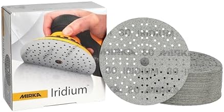 Mirka Iridium 6 Inch 80 Grit Premium Ceramic Blend Sanding Discs, 50 Pack