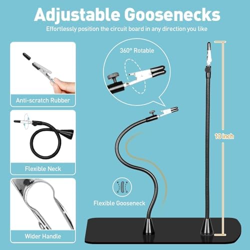 Helping Hands Soldering Station, 10X Magnifying Glass with Light