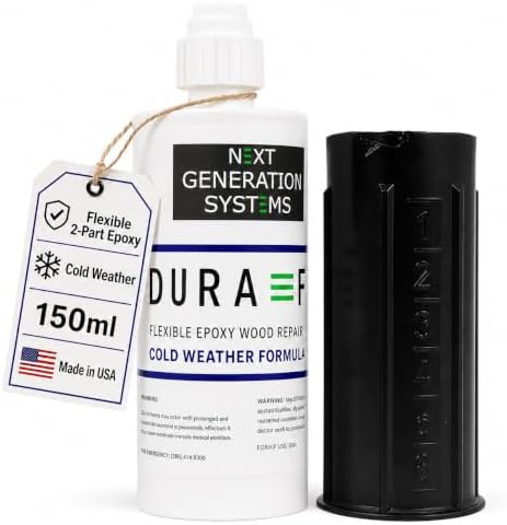 Flexible Epoxy Wood Filler & Putty, 150ml 2-in-1 Cartridge, Cold