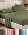 Flex Top Split Head King 4 Piece Sheet Set - Soft & Breathable - Sage Green