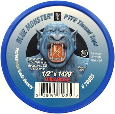 Blue Monster Teflon Tape - 1/2" x1,429 (Case of 45 Rolls)