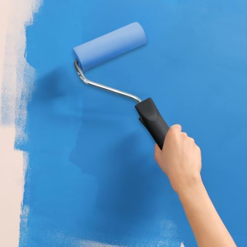 Upgrade Paint Roller Kit, House Painting Tools Set with Paint Tray, Brushes, Scrapers & Extension Pole for Wall Ceiling (Set-C)