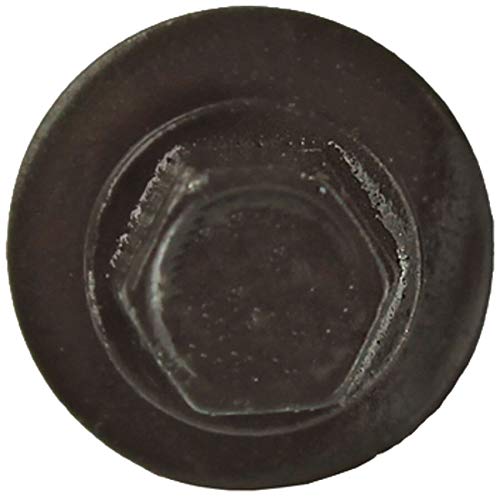 10 x 1-1/2" Dark Bronze Metal Roofing Screws - Hex Washer Head- Self-Starting/Tapping - EPDM Washer. 1 x 250 Count Bag - 250 Screws