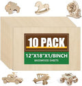 10 Pack Basswood Sheets12x18x1/8 Inch, Unfinished Wood for Crafts, 3mm Basswood for Laser Cutting & Engraving, Wood Burining,Architectural Models, Wood Board for Painting.