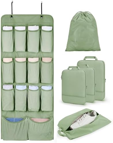 BAGSMART Hanging Compression Packing Cubes 6 Set Cruise Travel Essentials