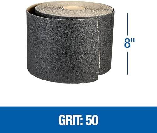 Mercer Industries 400050 Silicon Carbide Floor Sanding Roll, 8" x 50 yd, Grit 50F