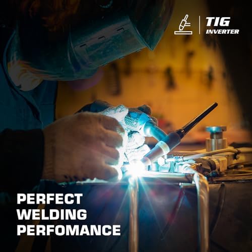 FEMEROL TIG Welding Gun,150A WP17V Argon TIG Torch with Red Air hose, Air Cooled Lift TIG Gun 10-25mm² Plug Connector