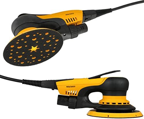 Mirka DEROS 625X CV - 6" Hook & Loop, 2.5mm Random Orbital Sander with Case - 110V Electric Power Tool for Woodworking, Drywall, Automotive Car & Wood Sanding - Professional Dust-Free Sander