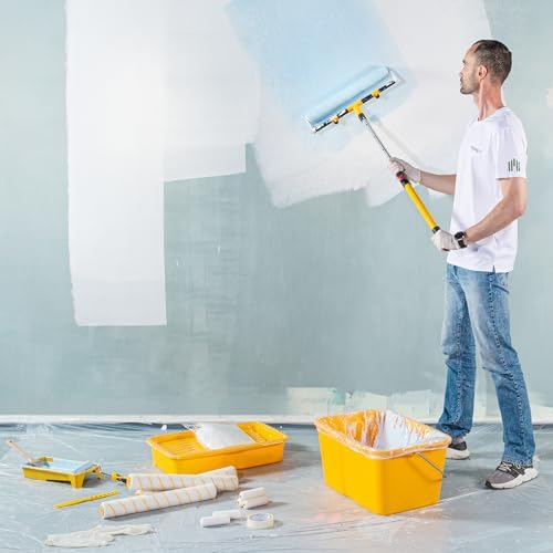 VOOMEY 28PCS 18 Inch Paint Roller Kit, Large Roller with Extension Pole