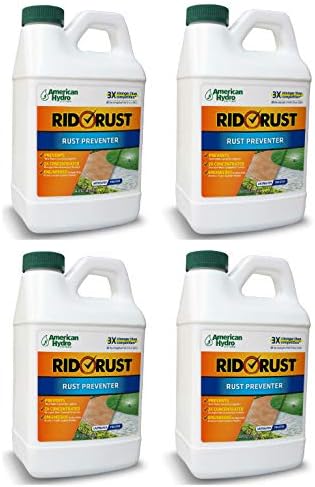 American Hydro Systems RR1 Rid O' Rust 2X Concentration Stain Preventer, 1/2 Gallon Bottle, Pack of 4