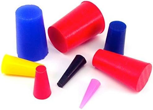 High Temp Masking Supply 40 Piece Silicone Rubber Plug Set - Sizes 1/16" to 3/4" - Tapered Stoppers for Powder Coating, Painting, Ceramic Coating, Sealing Holes - Non-Toxic, Flexible, Reusable