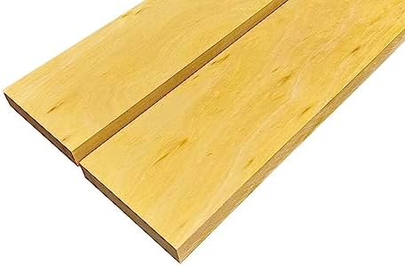 Barrington Hardwoods Yellow Heart Lumber Boards 3/4" x 4" (2pcs) (3/4" x 4" x 12")