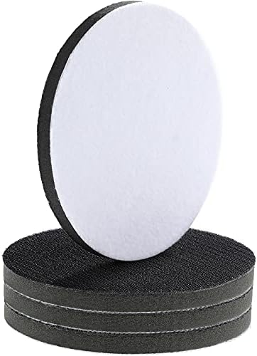 Boao 4 Pieces 6 Inch Interface Pads Hook and Loop Foam Sanding Pads