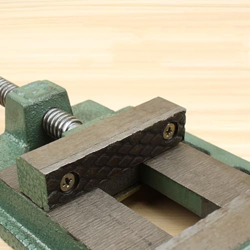 COLLBATH 3 Inch Drill Press Vise Table Vise Bench Clamp Cast Iron Woodworking Workholding Device for Milling and Drilling Machines Random Color