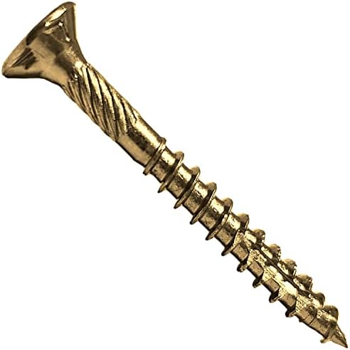 #8 x 1-1/2" General Purpose Gold Wood Screw, T20 Torx, Flat Head -Qty 6500