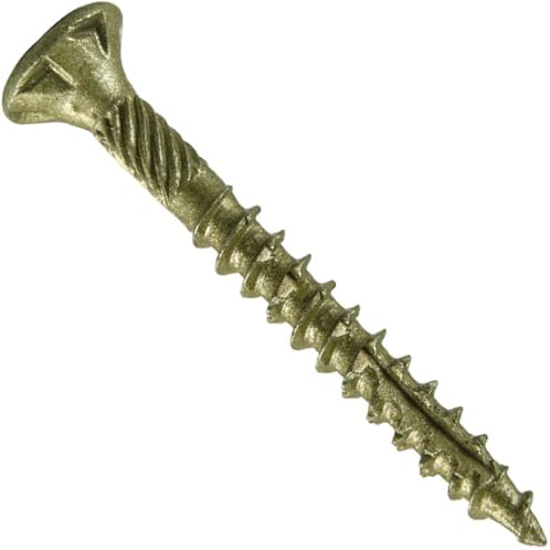 8 x 1-1/2" Bronze Coated Exterior Coated - ACQ Compatible Multipurpose Wood Screw -Torx/Star Drive Flat Head 5 POUNDS - 980 Screws