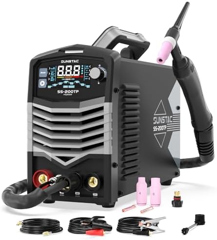 Sunstac 200A TIG Welder with Pulse, 110V/220V Dual Voltage