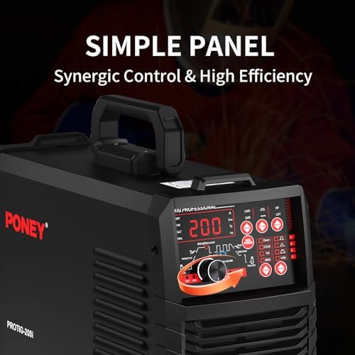 PONEY 200 A TIG Welder 110V/220V 5 In 1 Aluminum Welder Machine