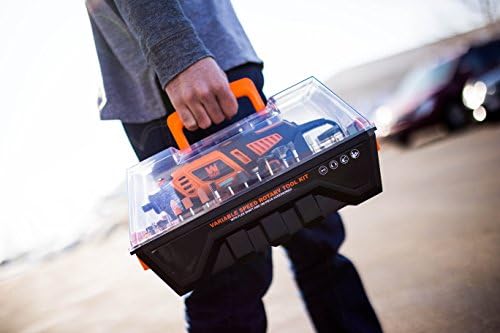 WEN 23190 1.3-Amp Variable Speed Steady-Grip Rotary Tool with 190-Piece Accessory Kit, Flex Shaft, and Carrying Case, Multicolor