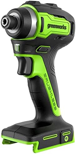 Greenworks 24V Brushless 1950 in./lbs Impact Driver, 1/4-inch Hex Variable Speed, Tool Only