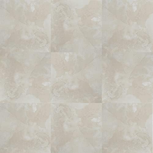 Tivoli Self Adhesive Vinyl Floor Tiles, 45 Tiles - 12" x 12", White Slate - Peel & Stick, DIY Flooring for Kitchen, Dining Room, Bedrooms, Basements & Bathrooms by Achim Home Decor
