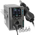 SUGON 2026 Hot Air Rework Station 700W, Standard/Curve heating mode, 4 Air Nozzle, 3 Memory storage, Sleep mode, ℃ / ℉,212℉-932℉, SMD Hot Air Station with Replace Air Nozzle Bracket
