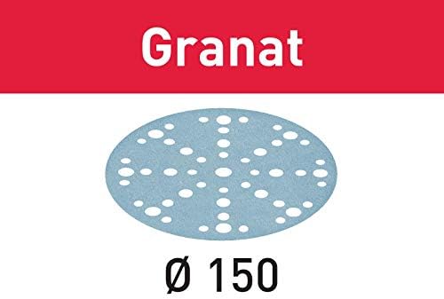 Festool 578361 Granat P180 Grit 6-Inch (150mm) Diameter Abrasive Sanding Discs, 50-Pack