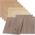 GSCIT Club 10 PCS Wood Veneer, 8 inch x 8 inch Birch, Oak, Maple, Walnut and Red Oak Wood Edge Banding Pre-glued Flexible, Veneer Tape Banding