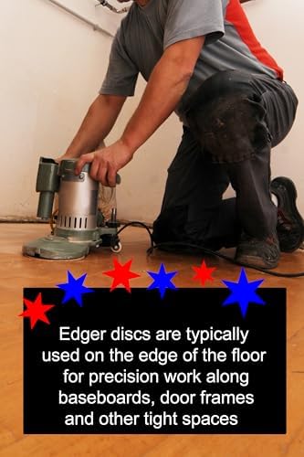 Sungold Abrasives 87505 Plain Backed Edger Sanding Discs for Floor Sanders 60 Grit Heavyweight Silicon Carbide Paper with 7" x 7/8" Center Hole (50 Pack)