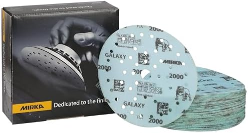 Mirka Galaxy Multifit 6 Inch Ceramic Discs, 2000 Grit, Hook & Loop, 50 Pack