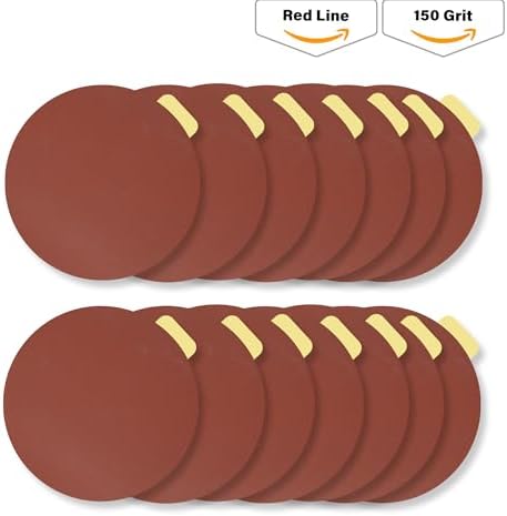 Indasa 5" Rhynostick 100 PCS – 150 Grit, PSA Sanding Discs – High-Performance Abrasive, 250°F Heat-Resistant, Clog-Free, No Residue – Aluminum Oxide Plus Lubricant