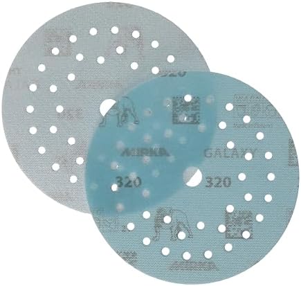 Mirka Galaxy Multifit 5 Inch Ceramic Sandpaper 320 Grit Hook & Loop 50 Pack