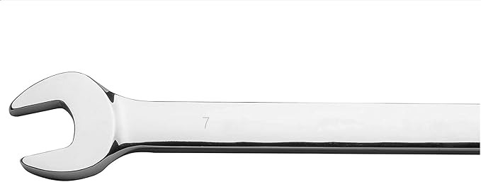 FLZOSPER 7mm Metric Ratchet Wrench,Box End Head 72-Tooth Ratcheting Combination Wrench Spanner