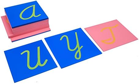 Adena Montessori Sandpaper Letters, Capital Case Cursive, with Box