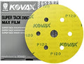 MaxFilm Ultra Premium 6 inch Sanding Discs, P120, 7 Holes, Hook & Loop, 521-0120, 50 discs